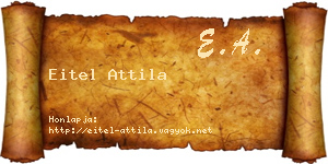 Eitel Attila névjegykártya
